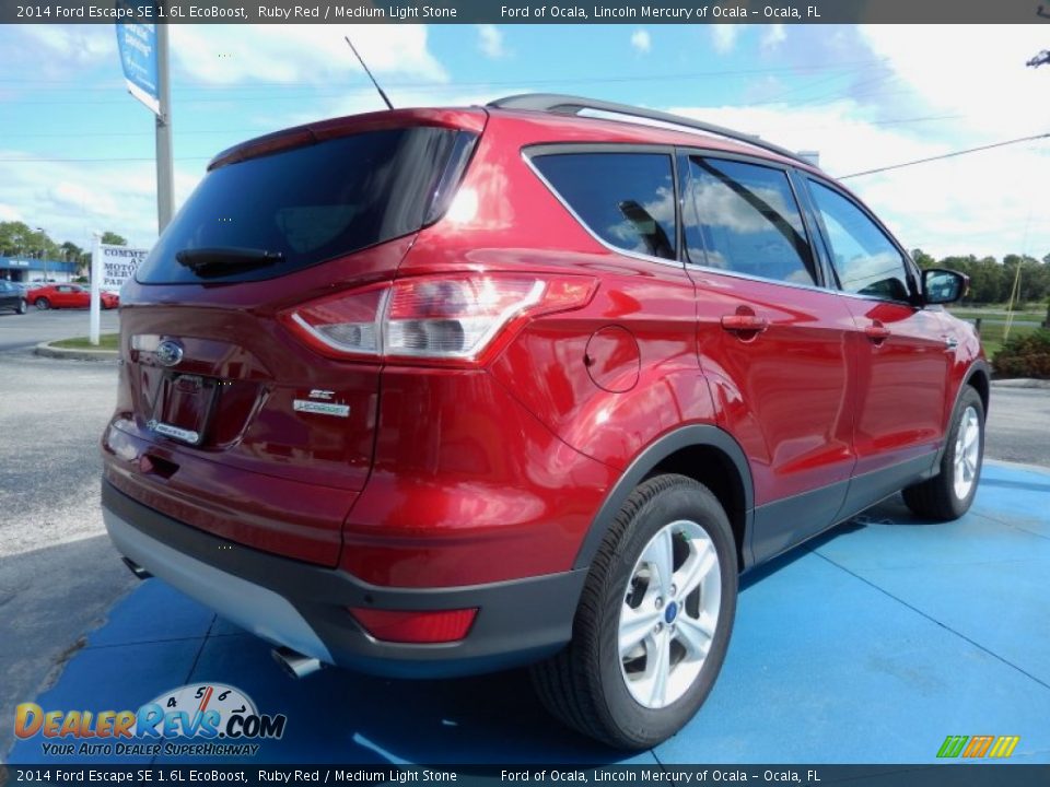 2014 Ford Escape SE 1.6L EcoBoost Ruby Red / Medium Light Stone Photo #3