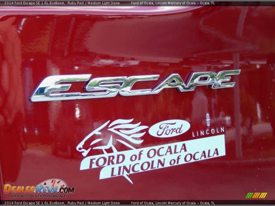 2014 Ford Escape SE 1.6L EcoBoost Ruby Red / Medium Light Stone Photo #4