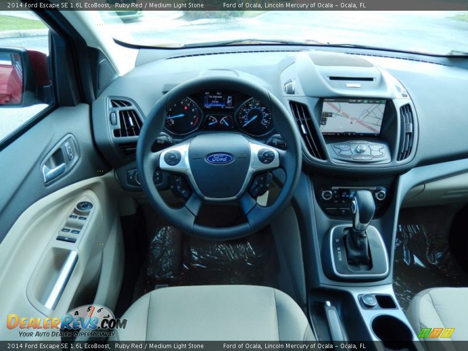 2014 Ford Escape SE 1.6L EcoBoost Ruby Red / Medium Light Stone Photo #8
