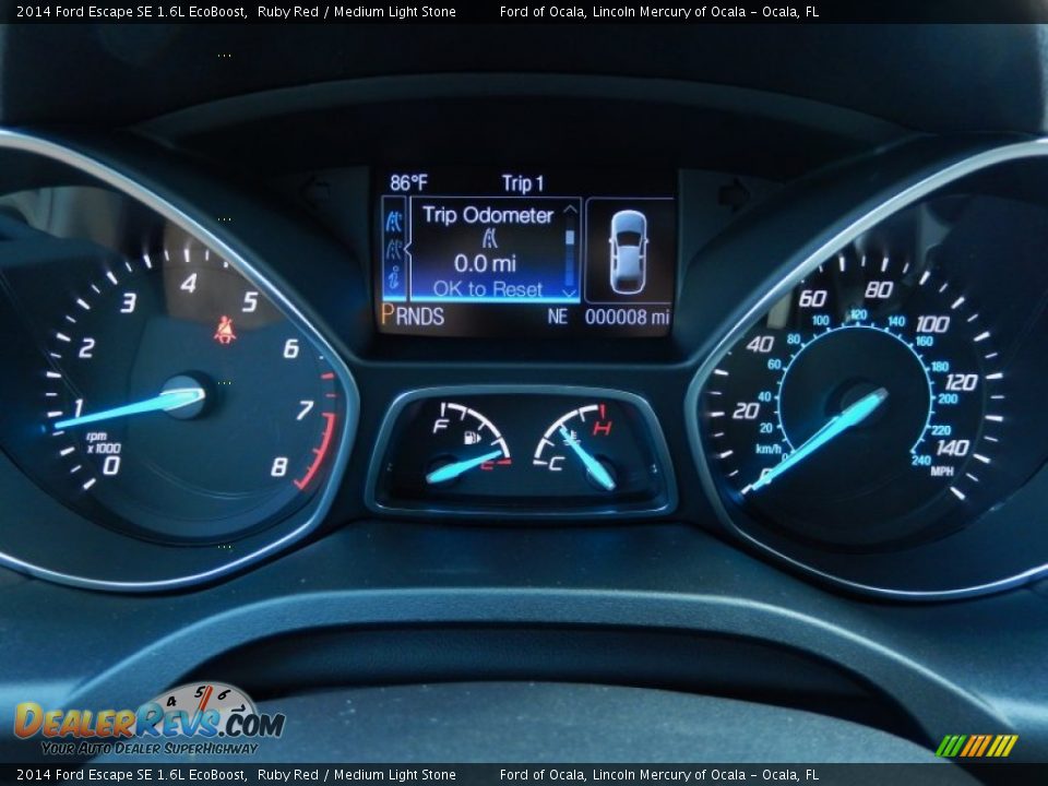 2014 Ford Escape SE 1.6L EcoBoost Ruby Red / Medium Light Stone Photo #9