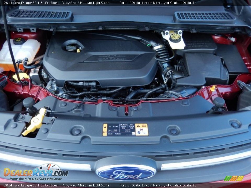 2014 Ford Escape SE 1.6L EcoBoost Ruby Red / Medium Light Stone Photo #11