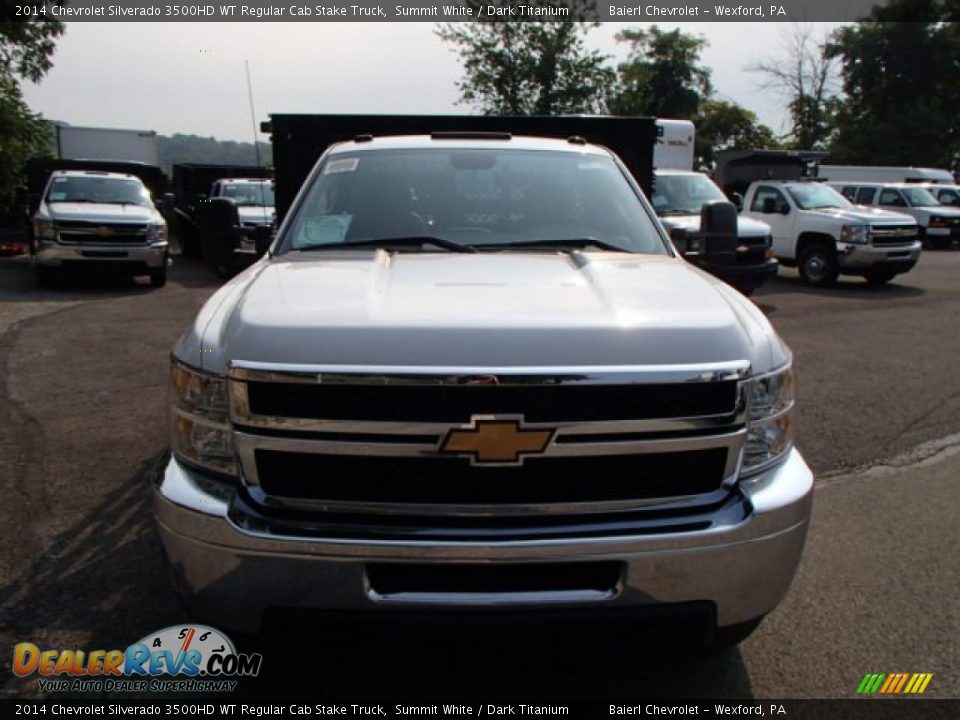 2014 Chevrolet Silverado 3500HD WT Regular Cab Stake Truck Summit White / Dark Titanium Photo #3