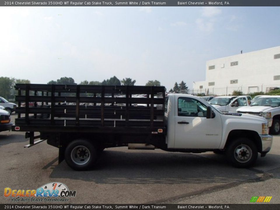 2014 Chevrolet Silverado 3500HD WT Regular Cab Stake Truck Summit White / Dark Titanium Photo #5