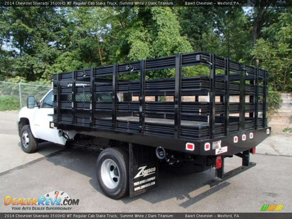 2014 Chevrolet Silverado 3500HD WT Regular Cab Stake Truck Summit White / Dark Titanium Photo #8