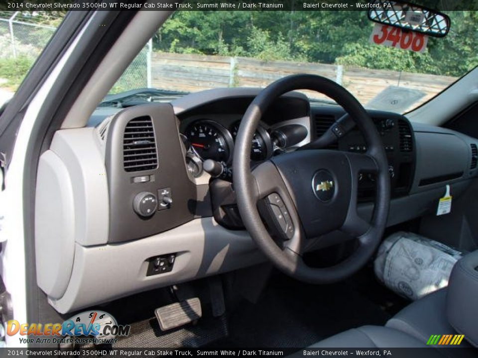 2014 Chevrolet Silverado 3500HD WT Regular Cab Stake Truck Summit White / Dark Titanium Photo #12