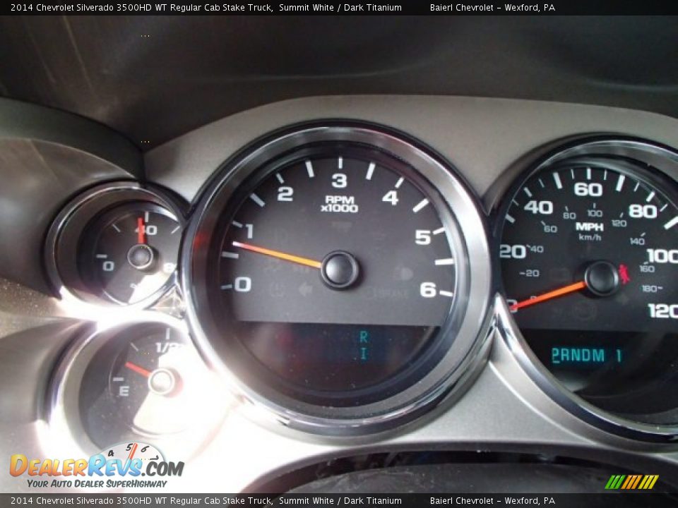 2014 Chevrolet Silverado 3500HD WT Regular Cab Stake Truck Summit White / Dark Titanium Photo #19
