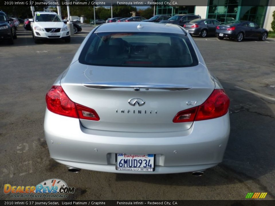 2010 Infiniti G 37 Journey Sedan Liquid Platinum / Graphite Photo #5