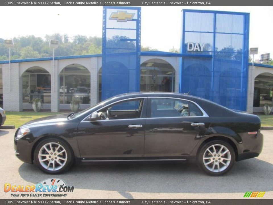 2009 Chevrolet Malibu LTZ Sedan Black Granite Metallic / Cocoa/Cashmere Photo #2