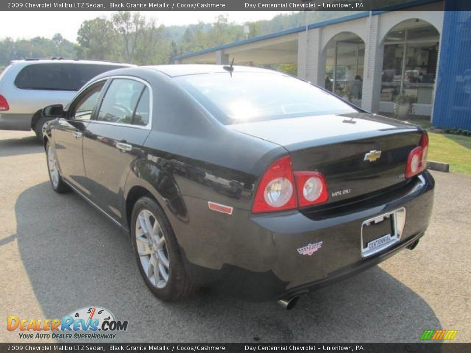2009 Chevrolet Malibu LTZ Sedan Black Granite Metallic / Cocoa/Cashmere Photo #4