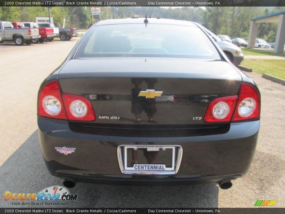 2009 Chevrolet Malibu LTZ Sedan Black Granite Metallic / Cocoa/Cashmere Photo #5