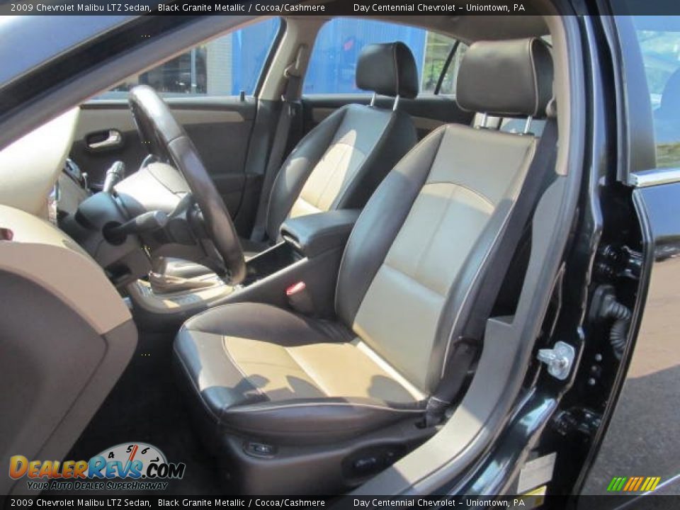 2009 Chevrolet Malibu LTZ Sedan Black Granite Metallic / Cocoa/Cashmere Photo #13