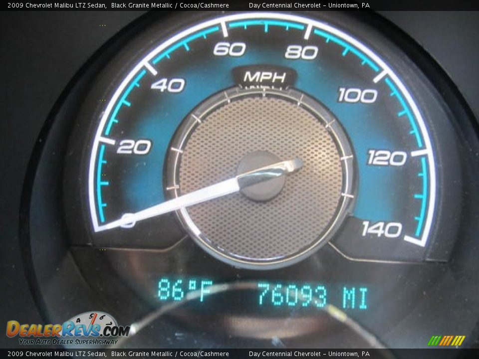 2009 Chevrolet Malibu LTZ Sedan Black Granite Metallic / Cocoa/Cashmere Photo #20