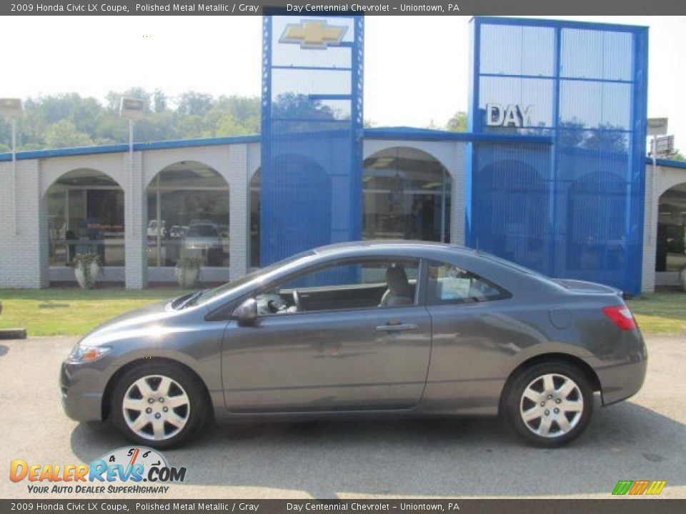 2009 Honda Civic LX Coupe Polished Metal Metallic / Gray Photo #2