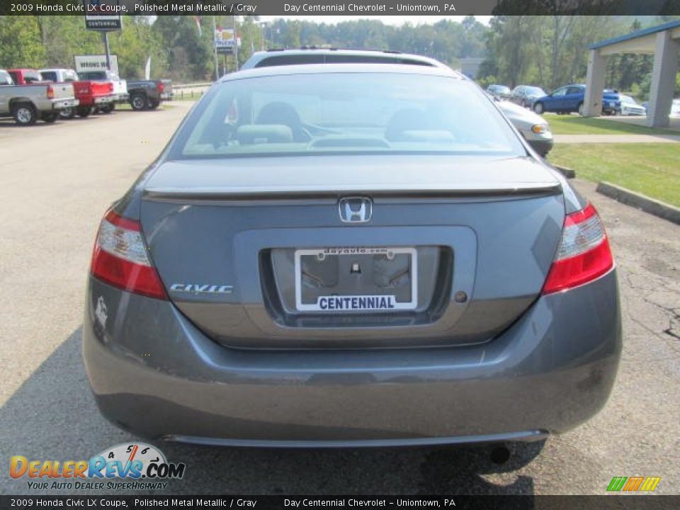 2009 Honda Civic LX Coupe Polished Metal Metallic / Gray Photo #5