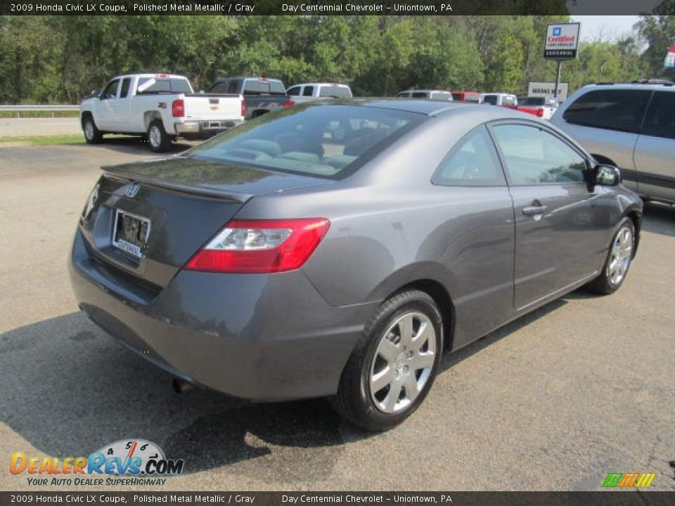 2009 Honda Civic LX Coupe Polished Metal Metallic / Gray Photo #6