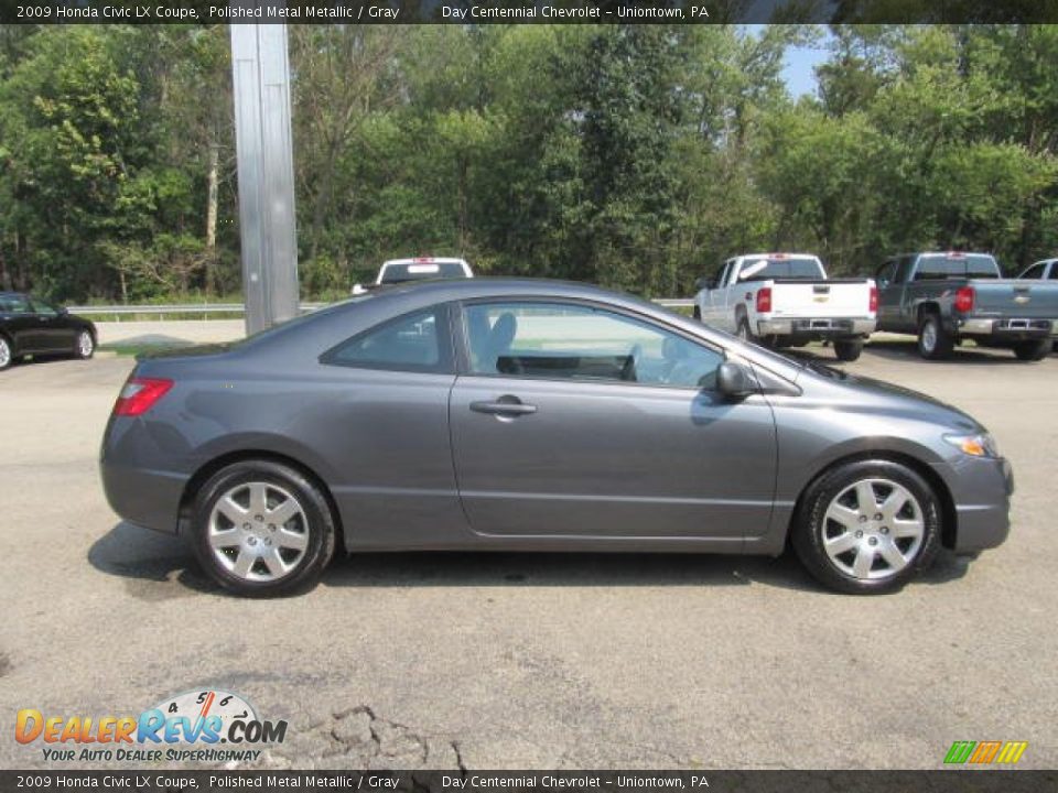 2009 Honda Civic LX Coupe Polished Metal Metallic / Gray Photo #7