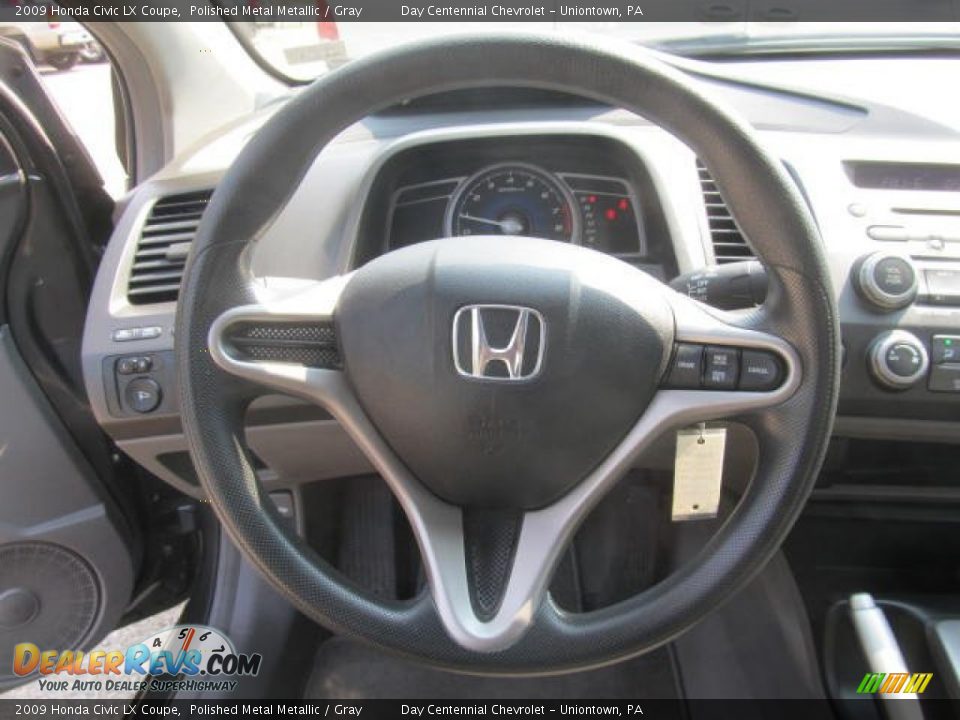 2009 Honda Civic LX Coupe Polished Metal Metallic / Gray Photo #14