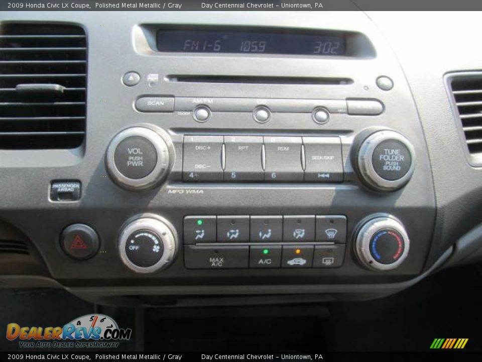 2009 Honda Civic LX Coupe Polished Metal Metallic / Gray Photo #15