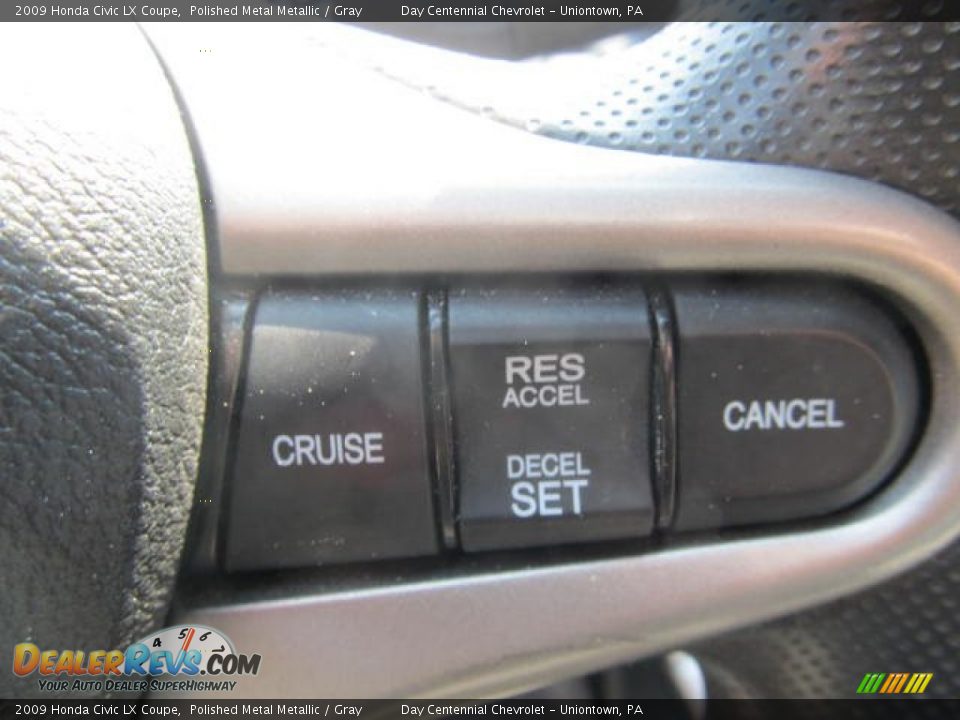 2009 Honda Civic LX Coupe Polished Metal Metallic / Gray Photo #18