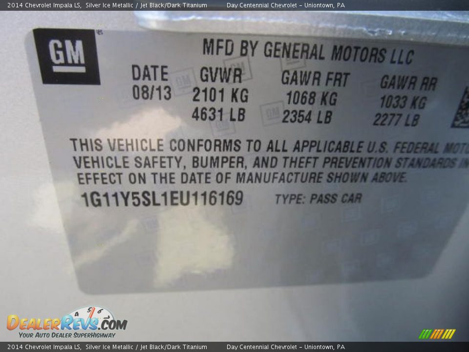 2014 Chevrolet Impala LS Silver Ice Metallic / Jet Black/Dark Titanium Photo #19