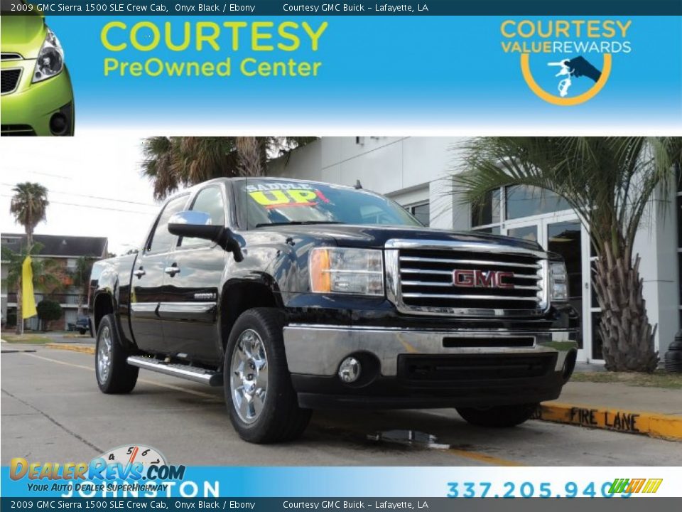 2009 GMC Sierra 1500 SLE Crew Cab Onyx Black / Ebony Photo #1