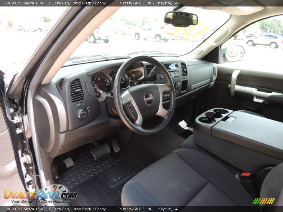 2009 GMC Sierra 1500 SLE Crew Cab Onyx Black / Ebony Photo #12