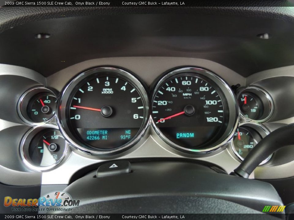2009 GMC Sierra 1500 SLE Crew Cab Onyx Black / Ebony Photo #15