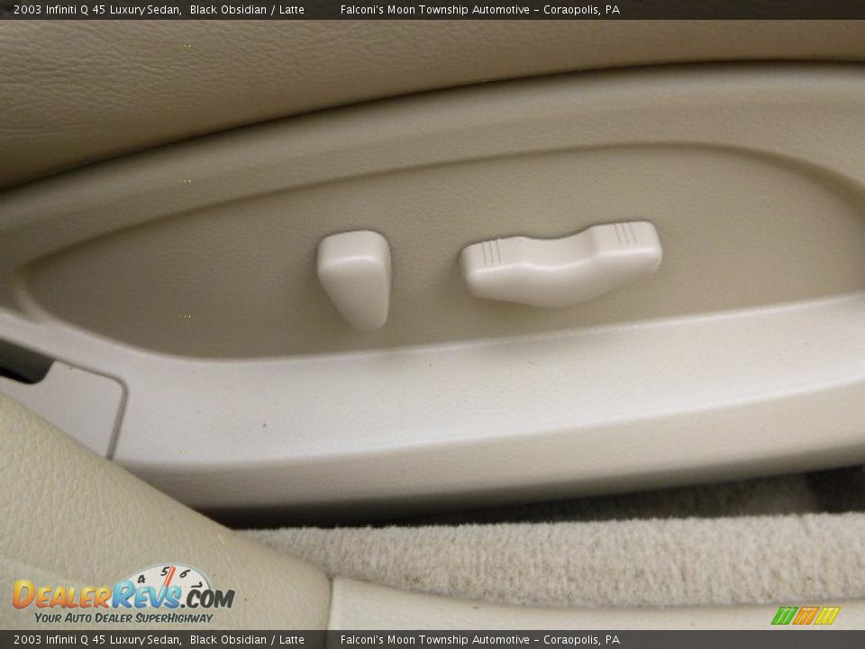 2003 Infiniti Q 45 Luxury Sedan Black Obsidian / Latte Photo #13