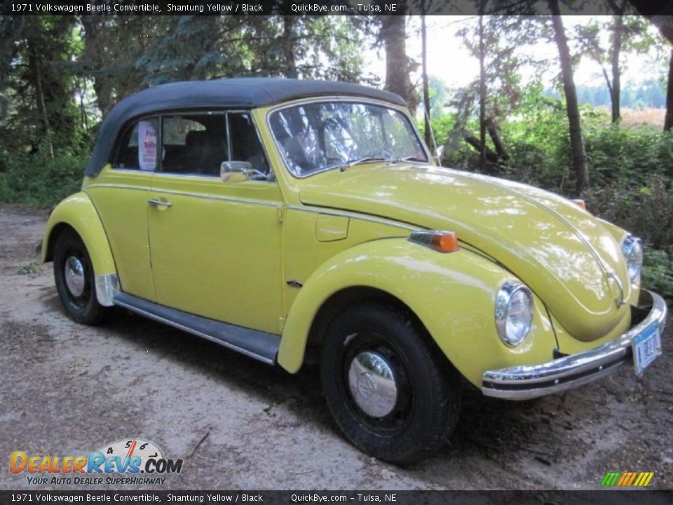1971 Volkswagen Beetle Convertible Shantung Yellow / Black Photo #3
