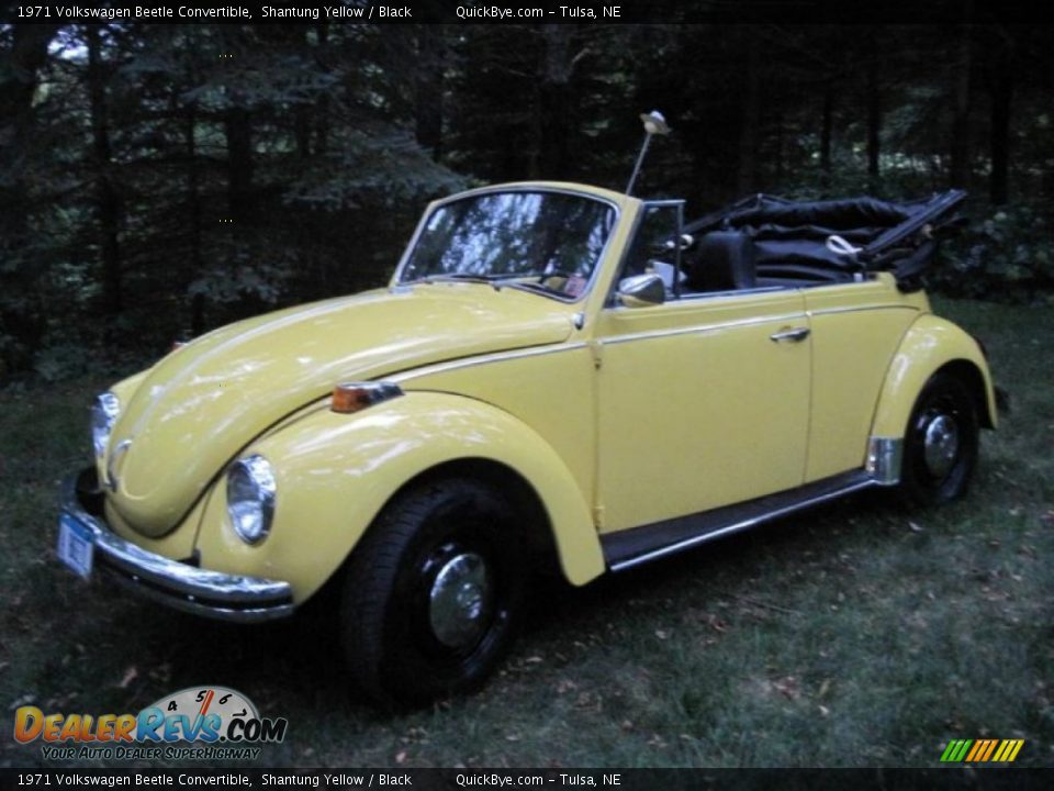 1971 Volkswagen Beetle Convertible Shantung Yellow / Black Photo #4