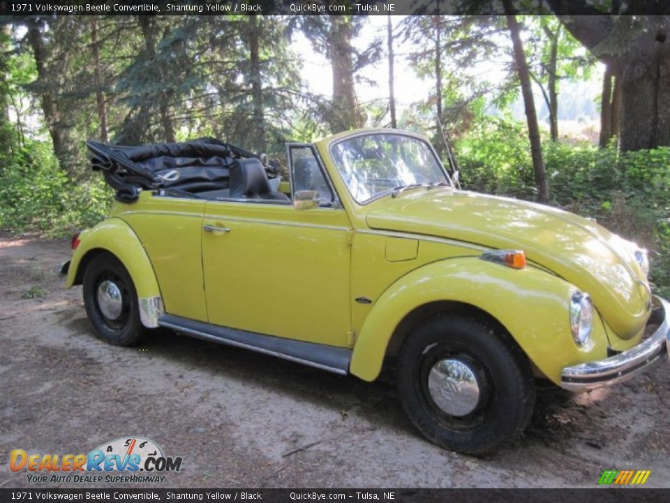 1971 Volkswagen Beetle Convertible Shantung Yellow / Black Photo #5