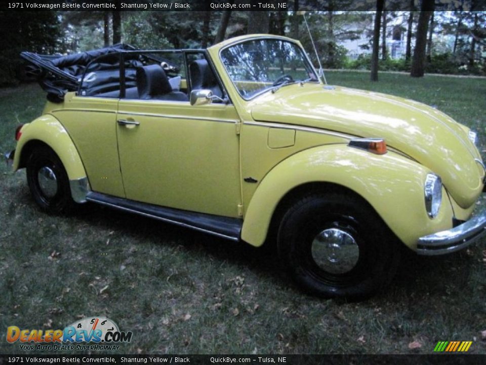 1971 Volkswagen Beetle Convertible Shantung Yellow / Black Photo #6