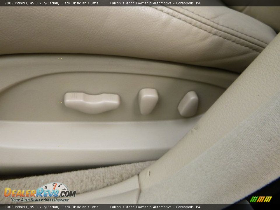 2003 Infiniti Q 45 Luxury Sedan Black Obsidian / Latte Photo #21
