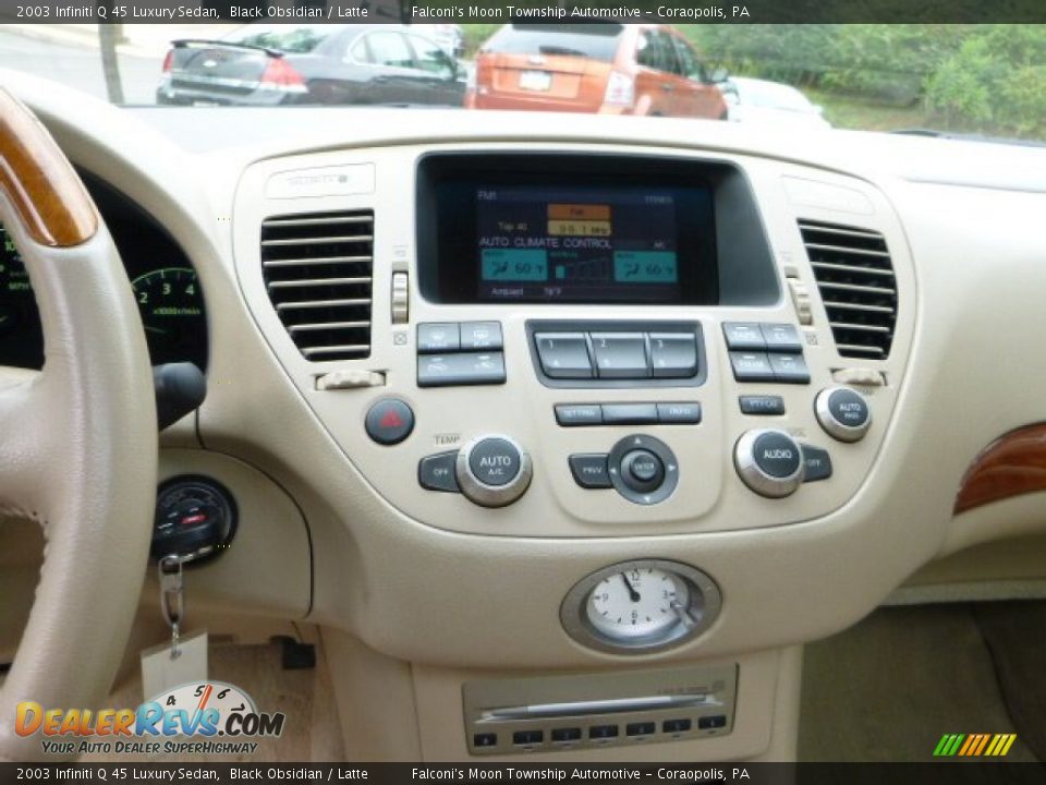 2003 Infiniti Q 45 Luxury Sedan Black Obsidian / Latte Photo #23