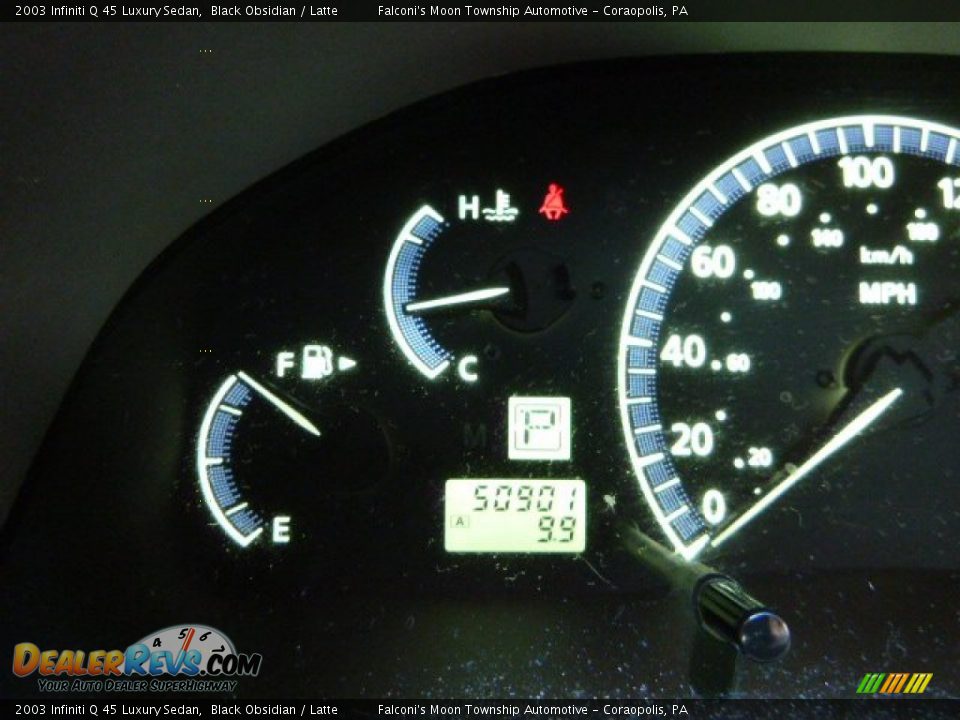 2003 Infiniti Q 45 Luxury Sedan Black Obsidian / Latte Photo #24