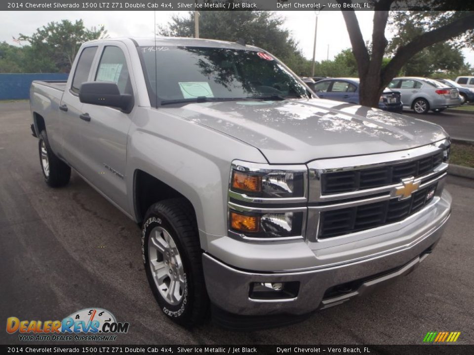 2014 Chevrolet Silverado 1500 LTZ Z71 Double Cab 4x4 Silver Ice Metallic / Jet Black Photo #1