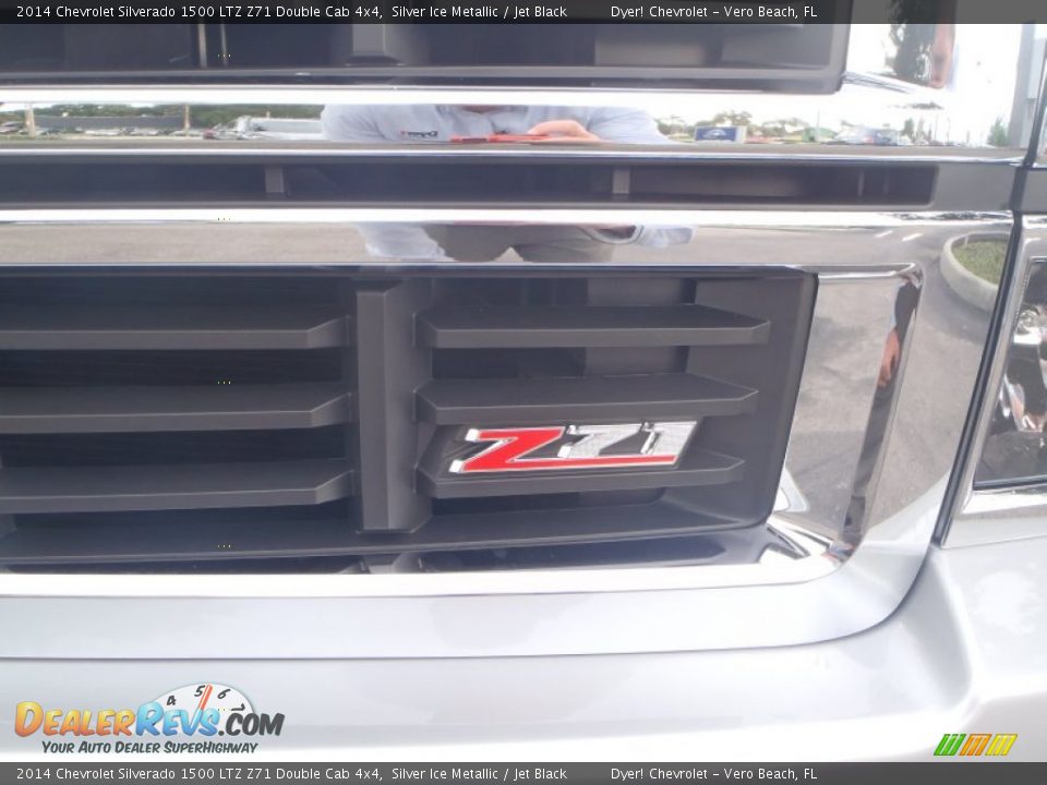 2014 Chevrolet Silverado 1500 LTZ Z71 Double Cab 4x4 Silver Ice Metallic / Jet Black Photo #3