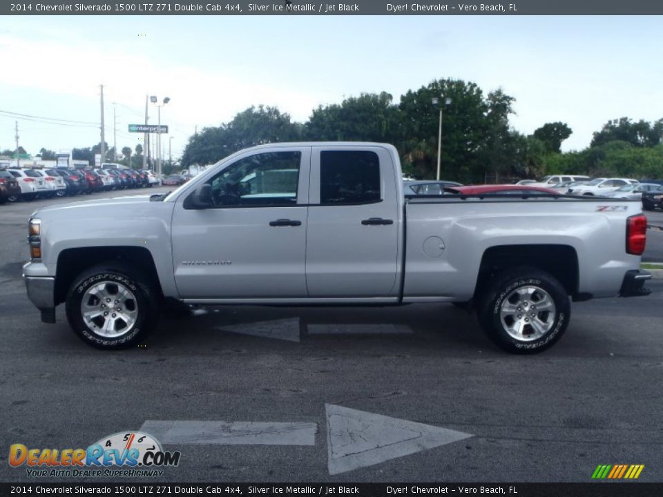 2014 Chevrolet Silverado 1500 LTZ Z71 Double Cab 4x4 Silver Ice Metallic / Jet Black Photo #4