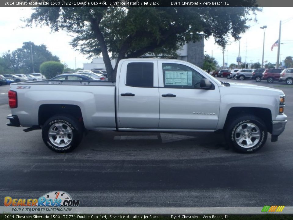 2014 Chevrolet Silverado 1500 LTZ Z71 Double Cab 4x4 Silver Ice Metallic / Jet Black Photo #10