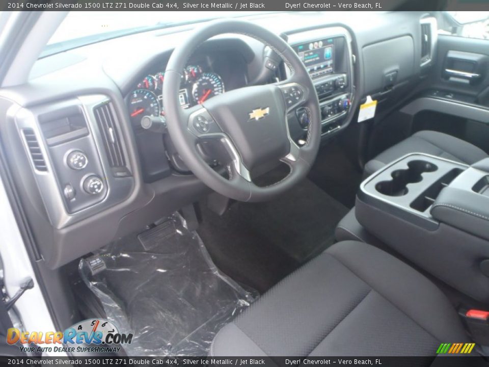 2014 Chevrolet Silverado 1500 LTZ Z71 Double Cab 4x4 Silver Ice Metallic / Jet Black Photo #13
