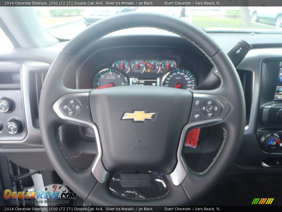 2014 Chevrolet Silverado 1500 LTZ Z71 Double Cab 4x4 Silver Ice Metallic / Jet Black Photo #17
