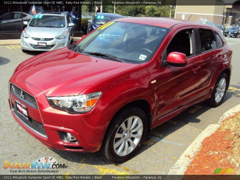 2011 Mitsubishi Outlander Sport SE 4WD Rally Red Metallic / Black Photo #1