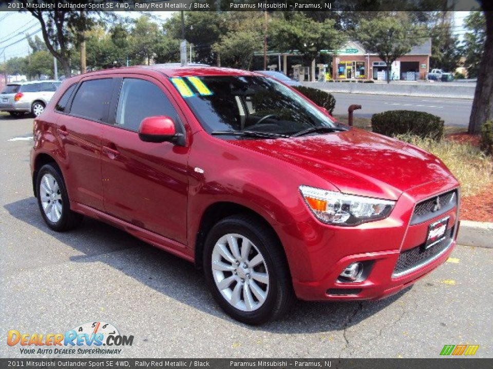 2011 Mitsubishi Outlander Sport SE 4WD Rally Red Metallic / Black Photo #3