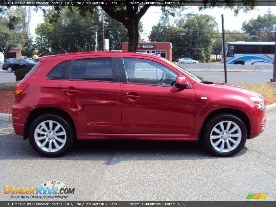 2011 Mitsubishi Outlander Sport SE 4WD Rally Red Metallic / Black Photo #4