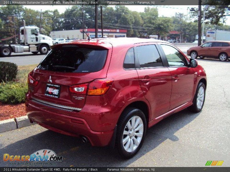 2011 Mitsubishi Outlander Sport SE 4WD Rally Red Metallic / Black Photo #5