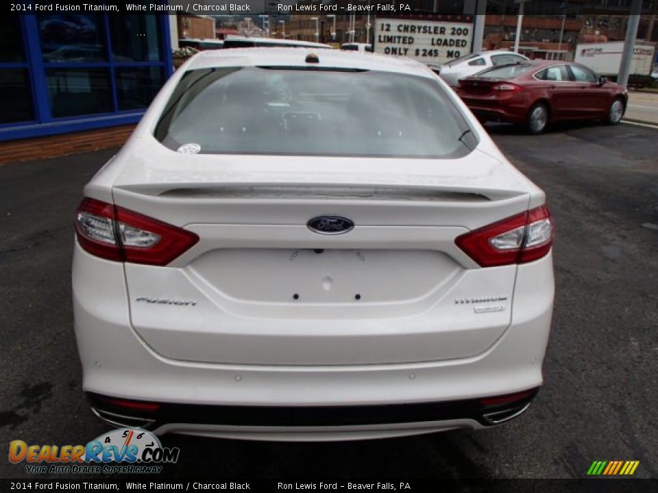 2014 Ford Fusion Titanium White Platinum / Charcoal Black Photo #7