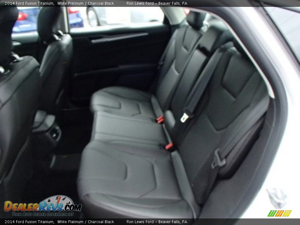 Rear Seat of 2014 Ford Fusion Titanium Photo #11