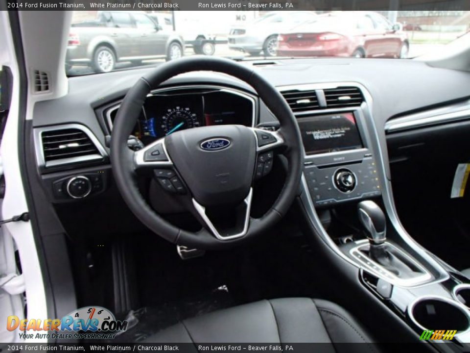 Charcoal Black Interior - 2014 Ford Fusion Titanium Photo #12