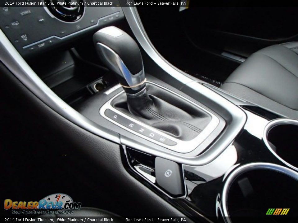2014 Ford Fusion Titanium White Platinum / Charcoal Black Photo #17