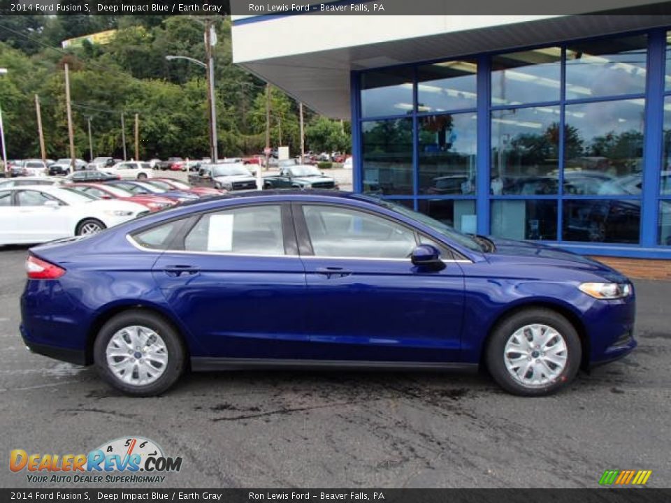 2014 Ford Fusion S Deep Impact Blue / Earth Gray Photo #1